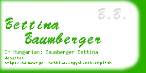 bettina baumberger business card